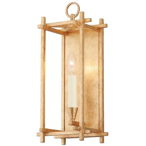 Huck 1 Light 7.25 inch Vintage Gold Leaf Wall Sconce Wall Light