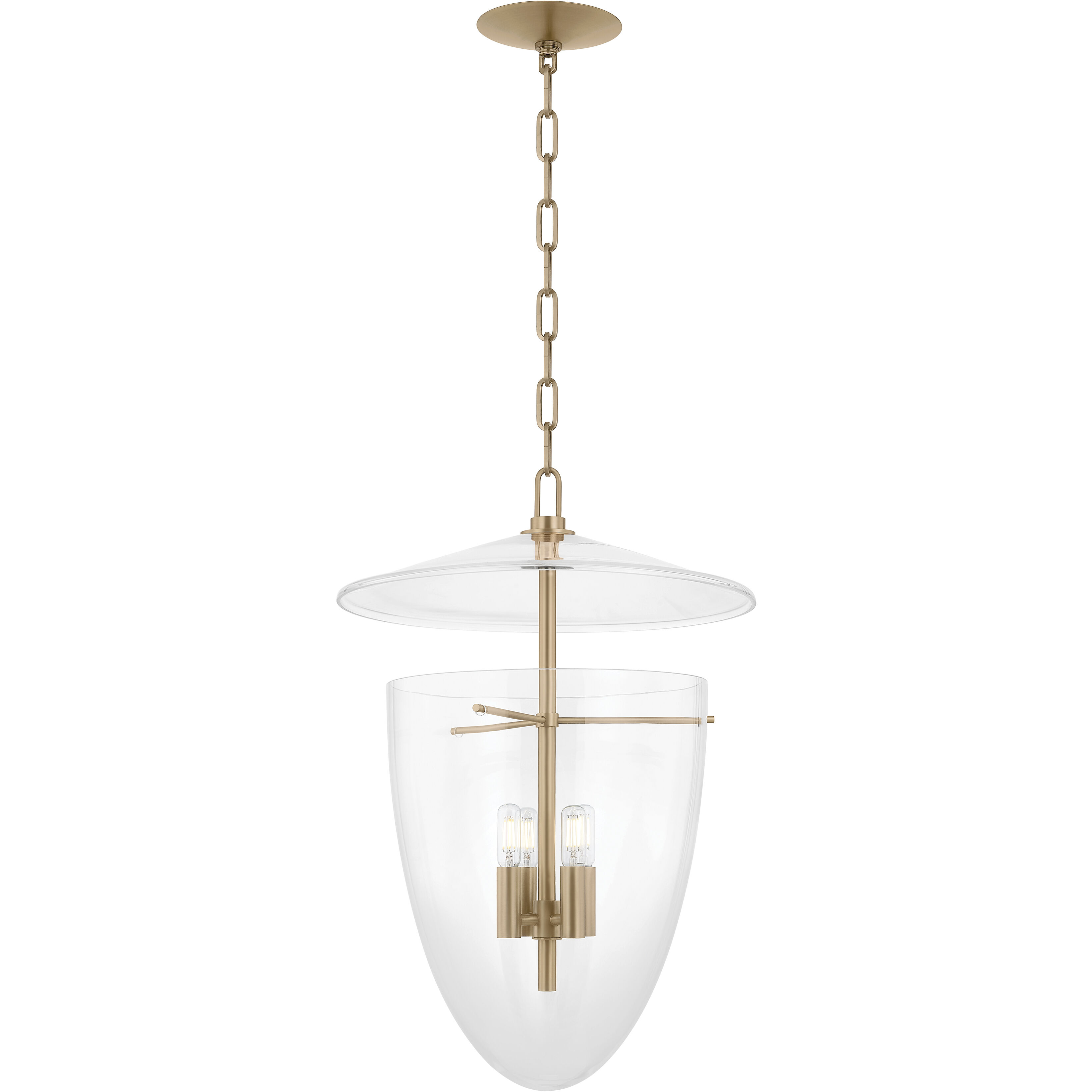 Tully 4 Light 17.75 inch Patina Brass Lantern Ceiling Light