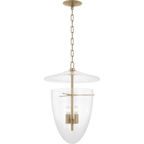 Tully 4 Light 17.75 inch Patina Brass Lantern Ceiling Light
