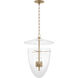 Tully 4 Light 17.75 inch Patina Brass Lantern Ceiling Light
