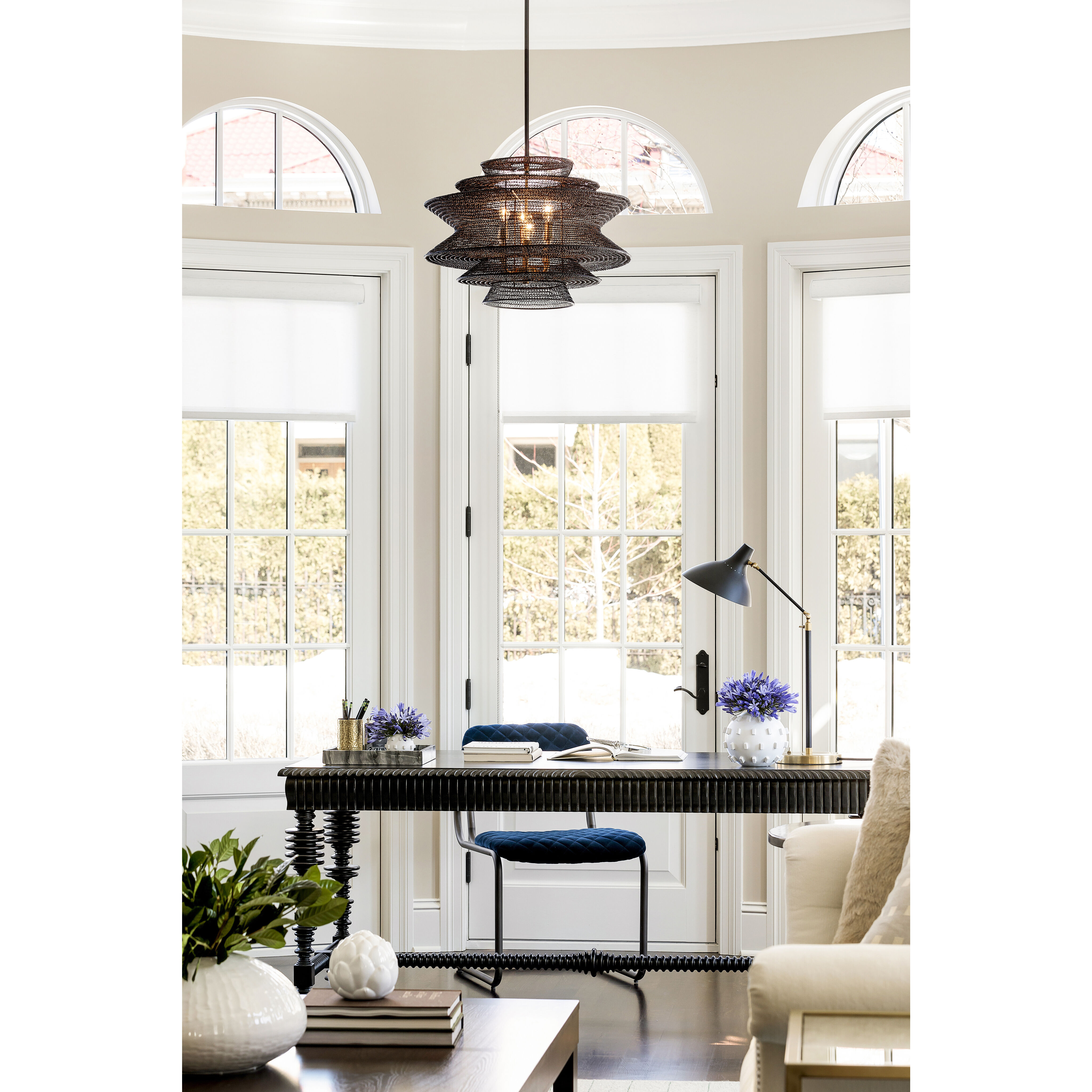 Troy Lighting F6016 SBK Kokoro Six Light Pendant