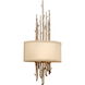 Adirondack 2 Light 12 inch Silver Leaf ADA Wall Sconce Wall Light