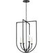 Kael 4 Light 18 inch Black Iron Indoor Lantern Ceiling Light