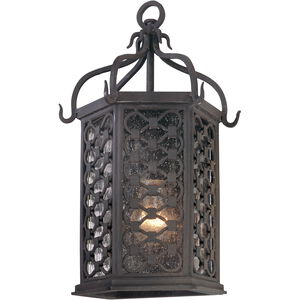 Los Olivos 1 Light 15 inch Old Iron Outdoor Wall Pocket in Incandescent