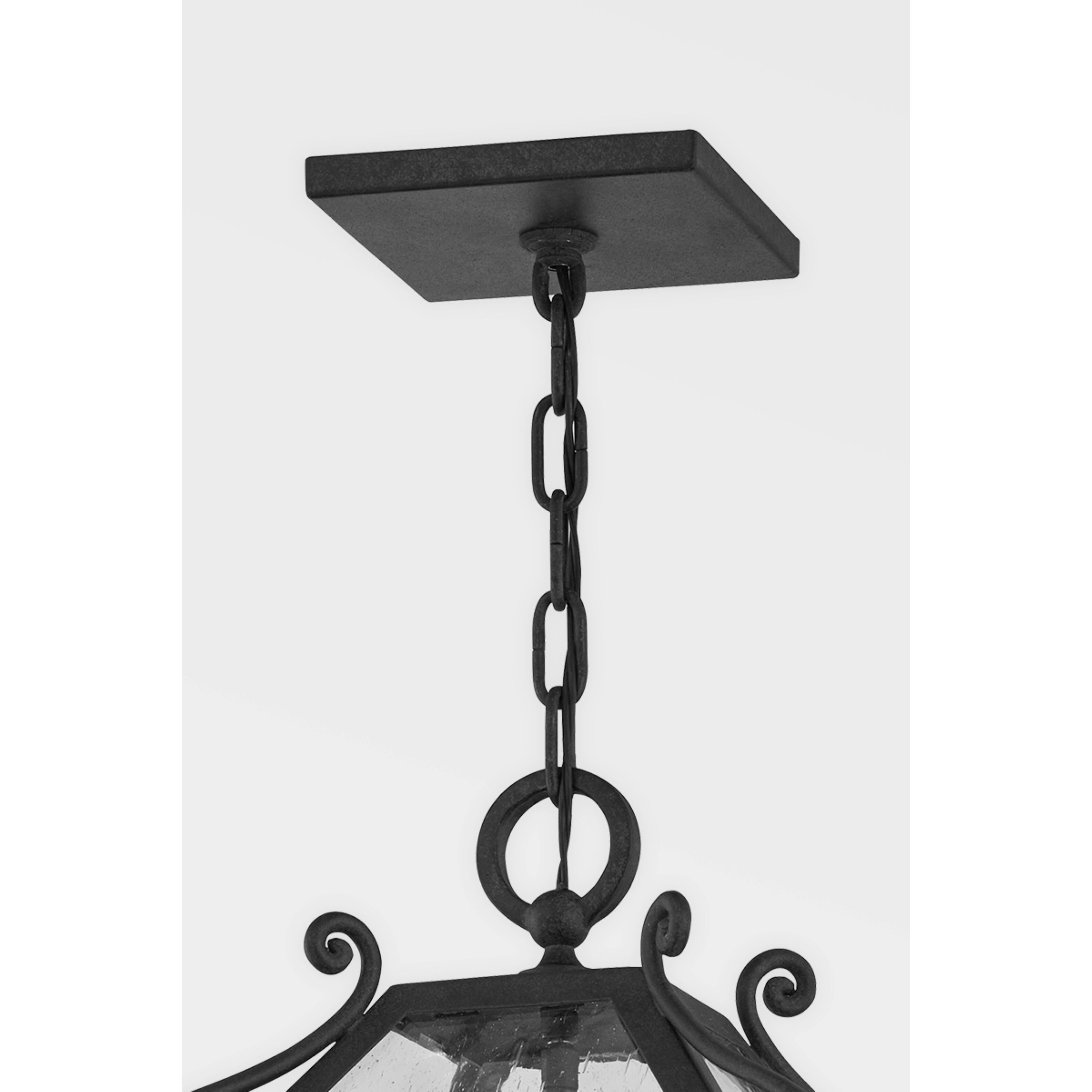 Santa Barbara County 4 Light 15 inch French Iron Outdoor Lantern