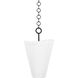 Visalia 1 Light 14.25 inch Forged Iron/	Gesso White Pendant Ceiling Light