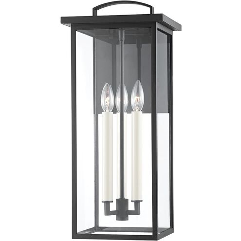 Eden 4 Light 22 inch Texture Black Outdoor Wall Sconce in Textured Black