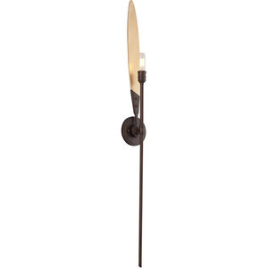 Dragonfly 1 Light 5 inch Bronze with Satin Leaf ADA Wall Sconce Wall Light