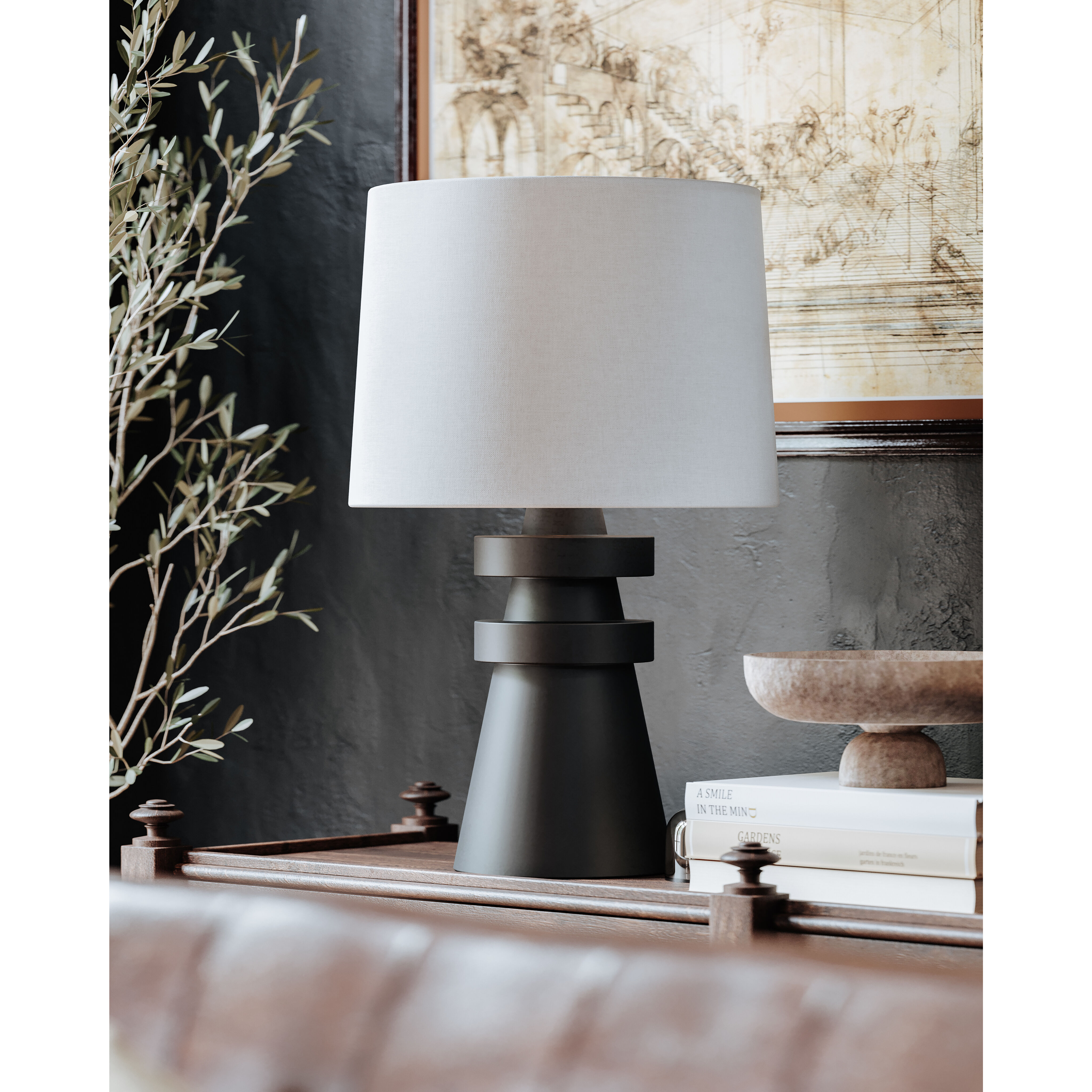 Grover 25.25 inch 15.00 watt Patina Brass Table Lamp Portable Light