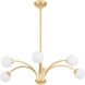 Orinda 6 Light 38.75 inch Vintage Gold Leaf Chandelier Ceiling Light
