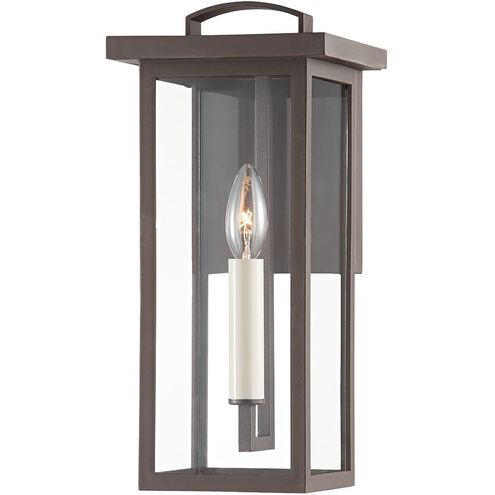 Eden 1 Light 14 inch Textured Bronze Outdoor Wall Sconce