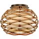 Balboa 3 Light 15 inch Bronze Semi Flush Ceiling Light