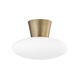 Brody 1 Light 15 inch Patina Brass Flush Mount Ceiling Light
