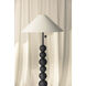 Miela 64 inch 15.00 watt Forged Iron/Ceramic Black Motif Table Lamp Portable Light