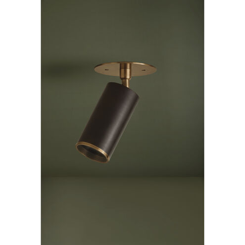 Caleb 1 Light 4.75 inch Patina Brass/Bronze Flush Mount Ceiling Light