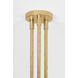 Barnaby 6 Light 60 inch Vintage Gold Leaf Chandelier Ceiling Light