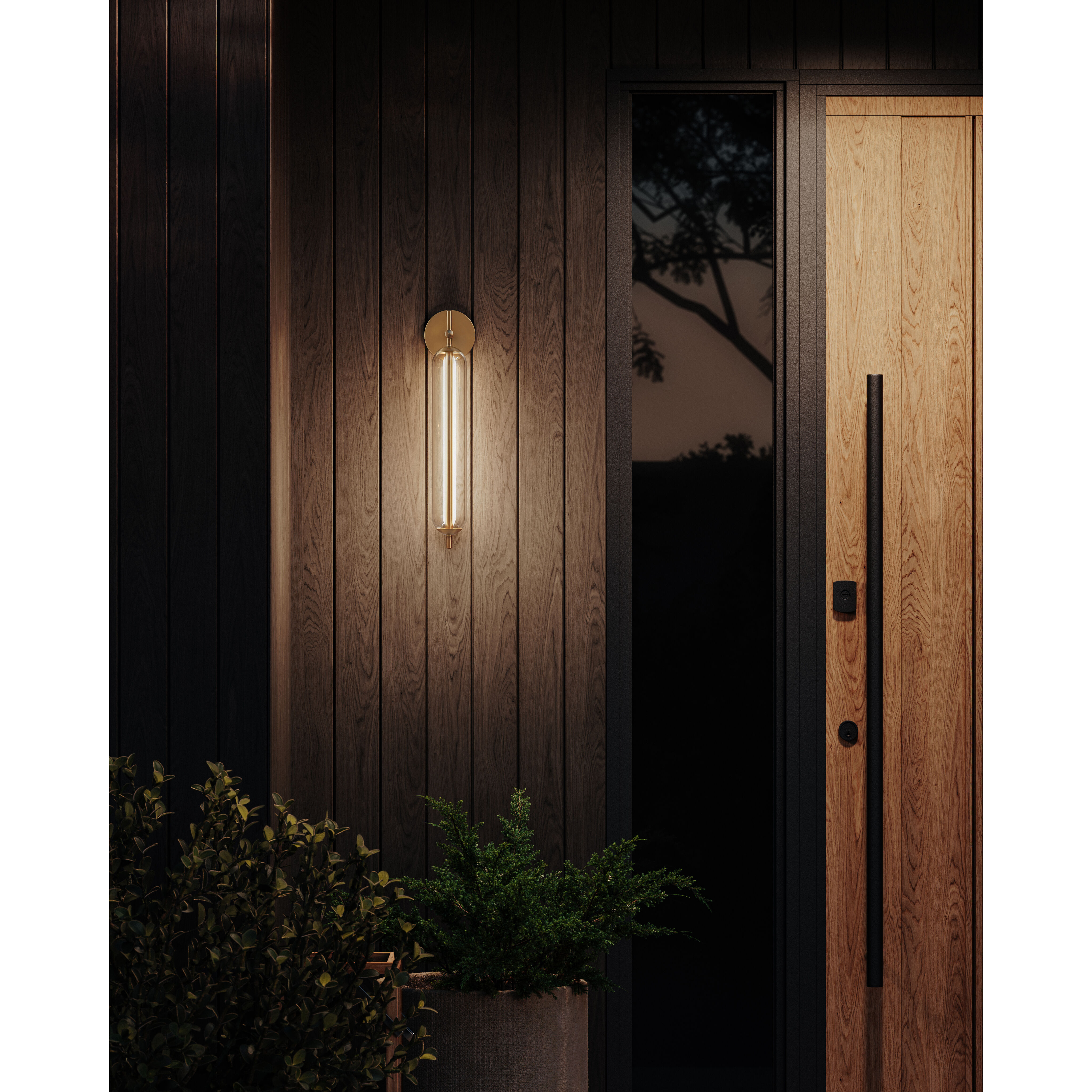 Blaze LED 21.25 inch Patina Brass Exterior Wall Sconce
