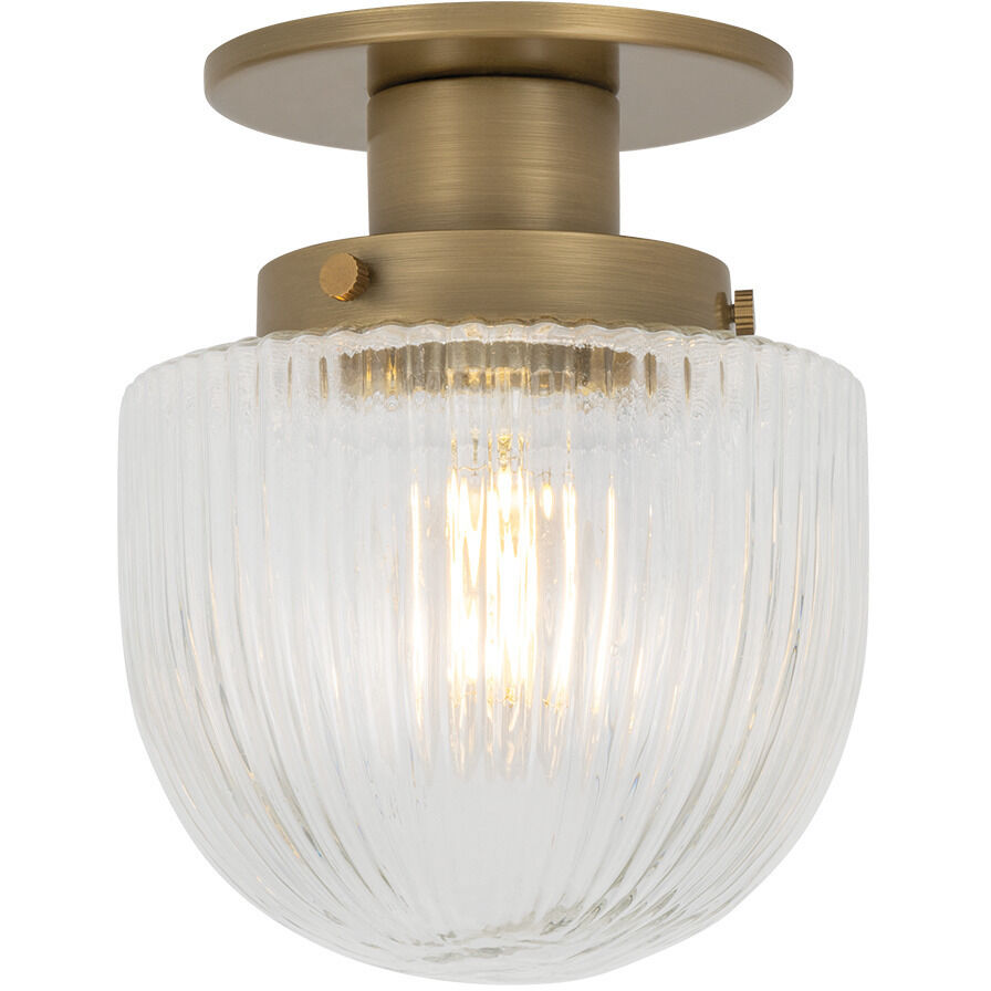 Jar 1 Light 6 inch Patina Brass Flush Mount Ceiling Light