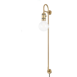 Dean 1 Light 5 inch Patina Brass Plug-in Sconce Wall Light