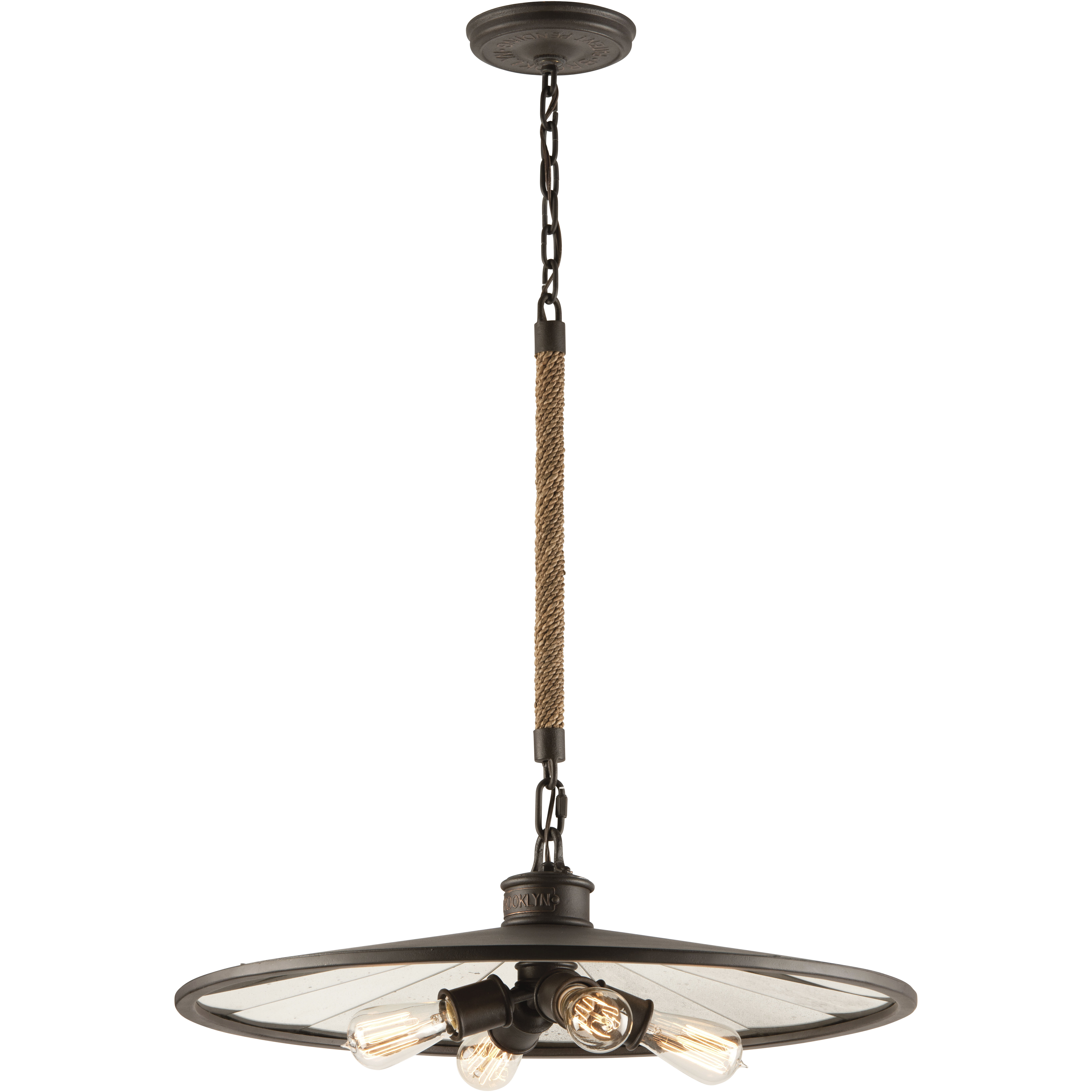 Brooklyn 4 Light 26 inch Heritage Bronze Chandelier Ceiling Light