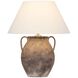 Acton 22.75 inch 15 watt Vintage Gold Leaf and Ceramic Kiln Ash Table Lamp Portable Light