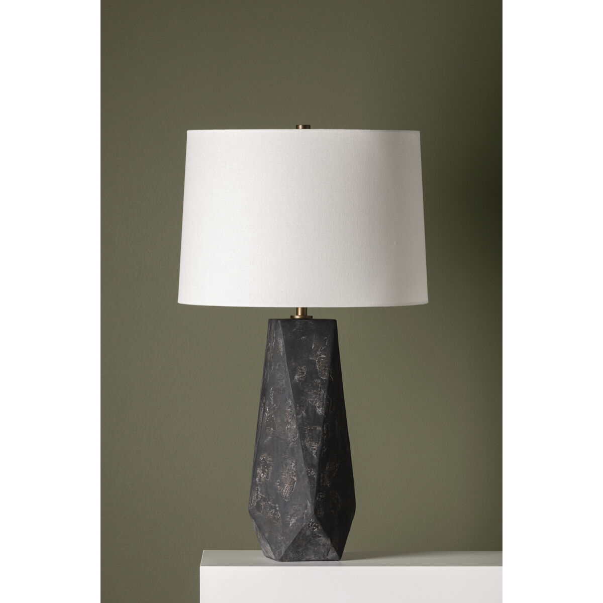 Coronado 29 inch 15.00 watt Patina Brass/Ceramic Ash Black Table Lamp Portable Light