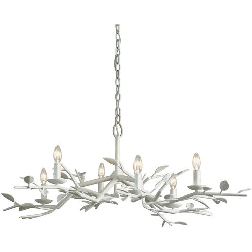 Aubrey 6 Light 42 inch Gesso White Chandelier Ceiling Light