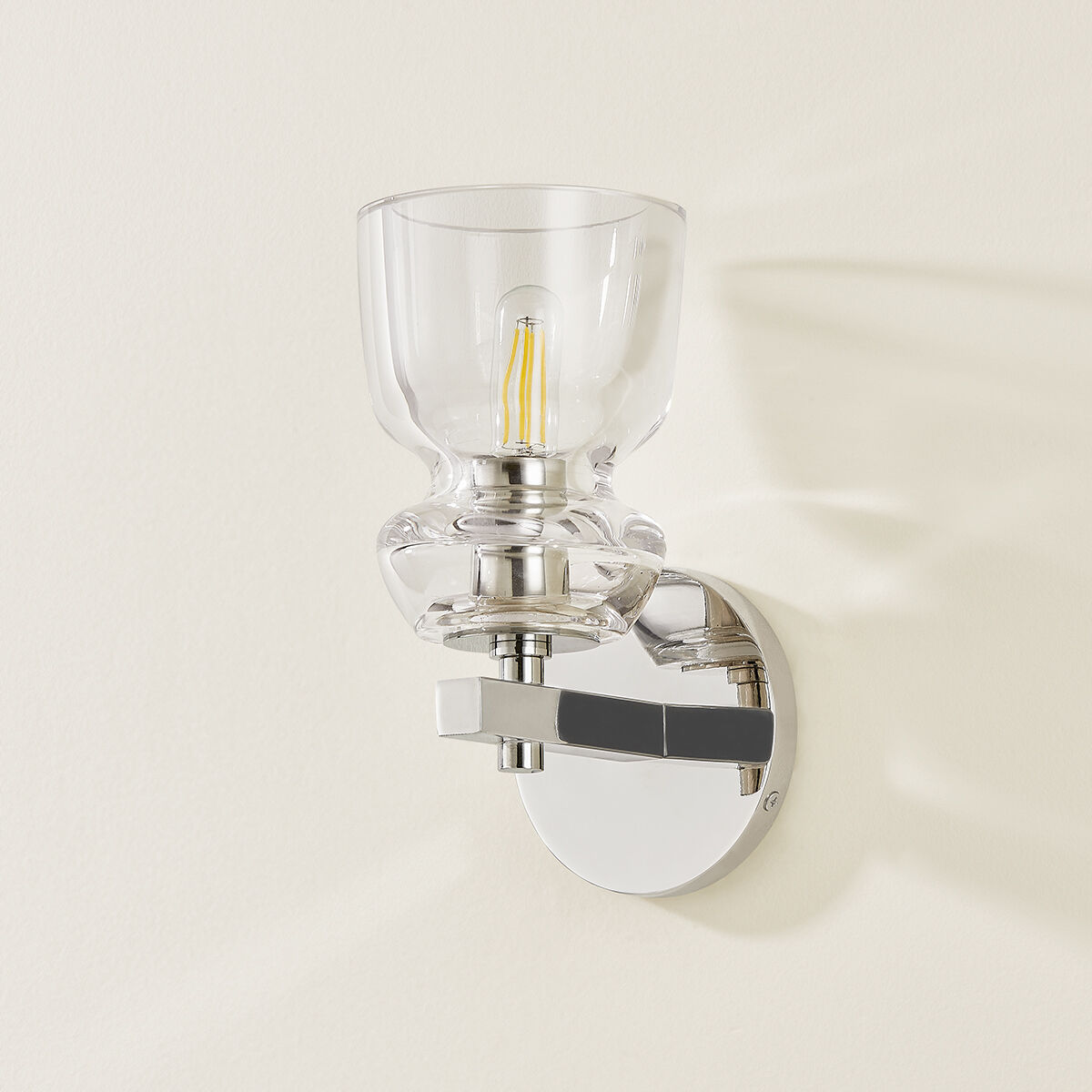 Trey 1 Light 4.75 inch Polished Nickel Wall Sconce Wall Light