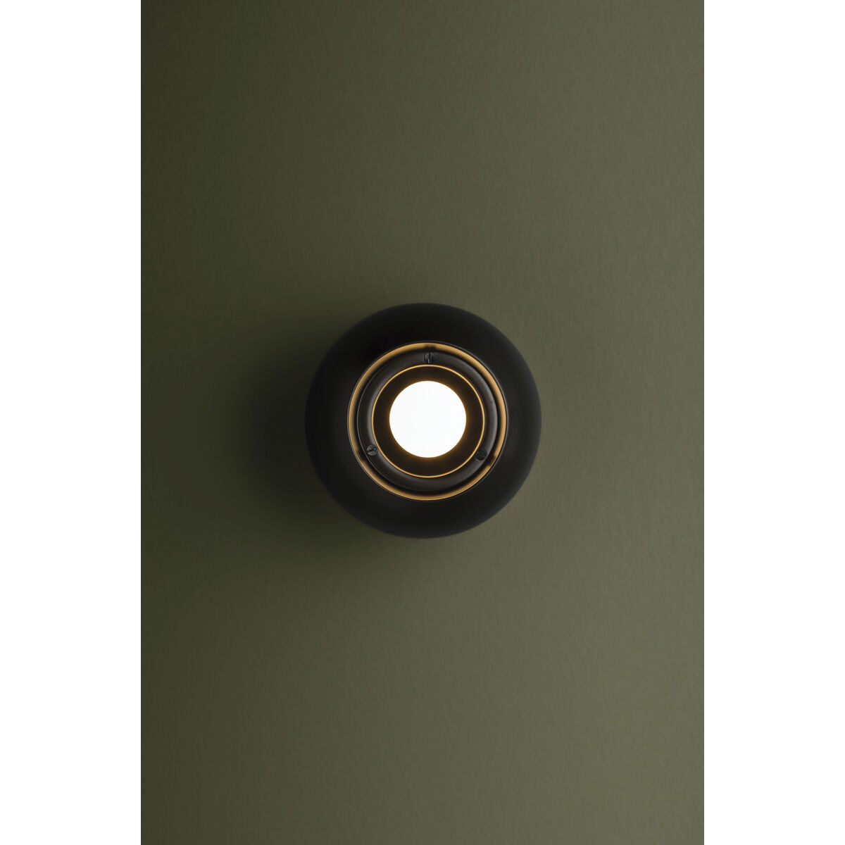 Odin 1 Light 5.5 inch Patina Brass and Soft Black Flush Mount Ceiling Light in Patina Brass/Soft Black