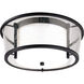 Bennington 2 Light 15 inch Textured Black Flush Mount Ceiling Light