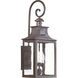 Newton 3 Light 26.75 inch Soft Black Outdoor Wall Sconce