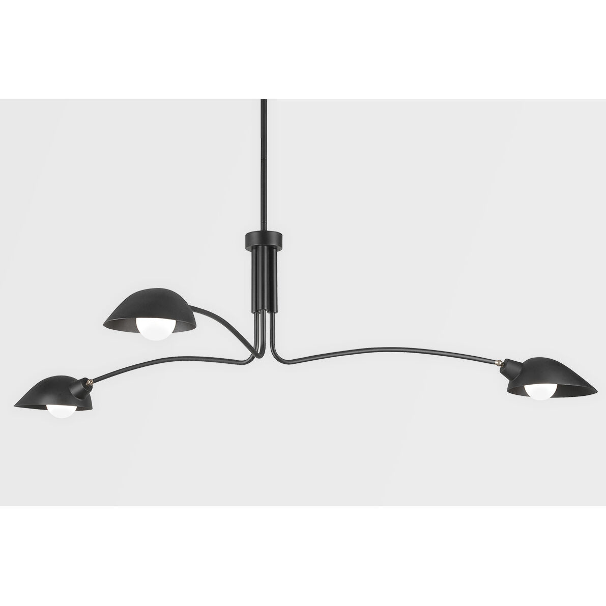 Leo 3 Light 68.8 inch Satin Black Pendant Ceiling Light
