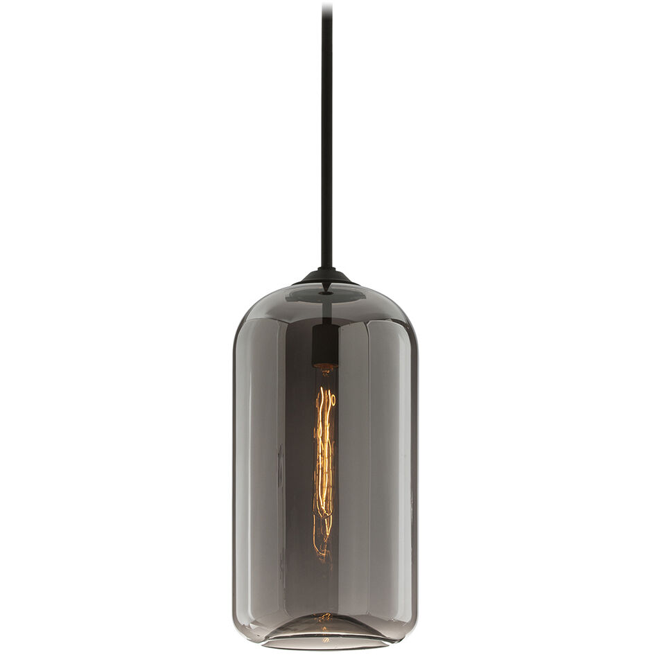 District 1 Light 10 inch Soft Black Pendant Ceiling Light