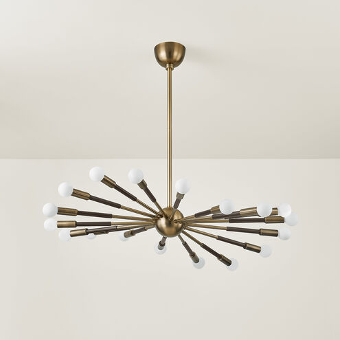 Obie 18 Light 36.25 inch Patina Brass/Bronze Chandelier Ceiling Light