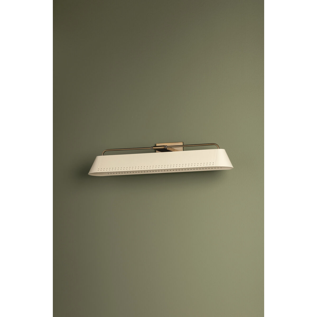 Rowan 30 watt 25 inch Patina Brass and Soft Sand Picture Light Wall Light