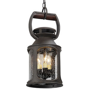 Old Trail 3 Light 8 inch Heritage Bronze Outdoor Pendant