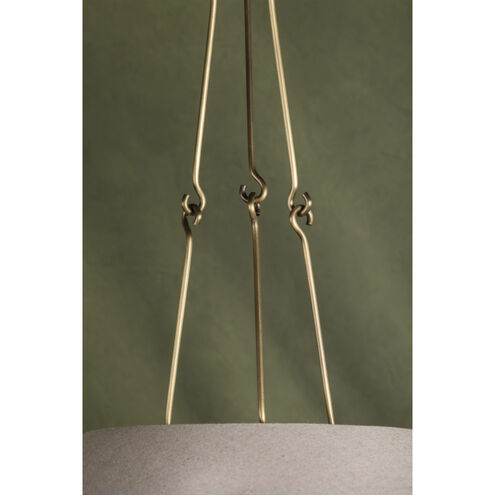 Archive 3 Light 25 inch Patina Brass Chandelier Ceiling Light
