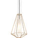 Silhouette 1 Light 16 inch Gold Leaf Pendant Ceiling Light