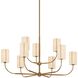 Teddy 9 Light 42 inch Patina Brass Chandelier Ceiling Light