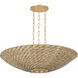 Ollie 6 Light 40.25 inch Vintage Gold Leaf Chandelier Ceiling Light