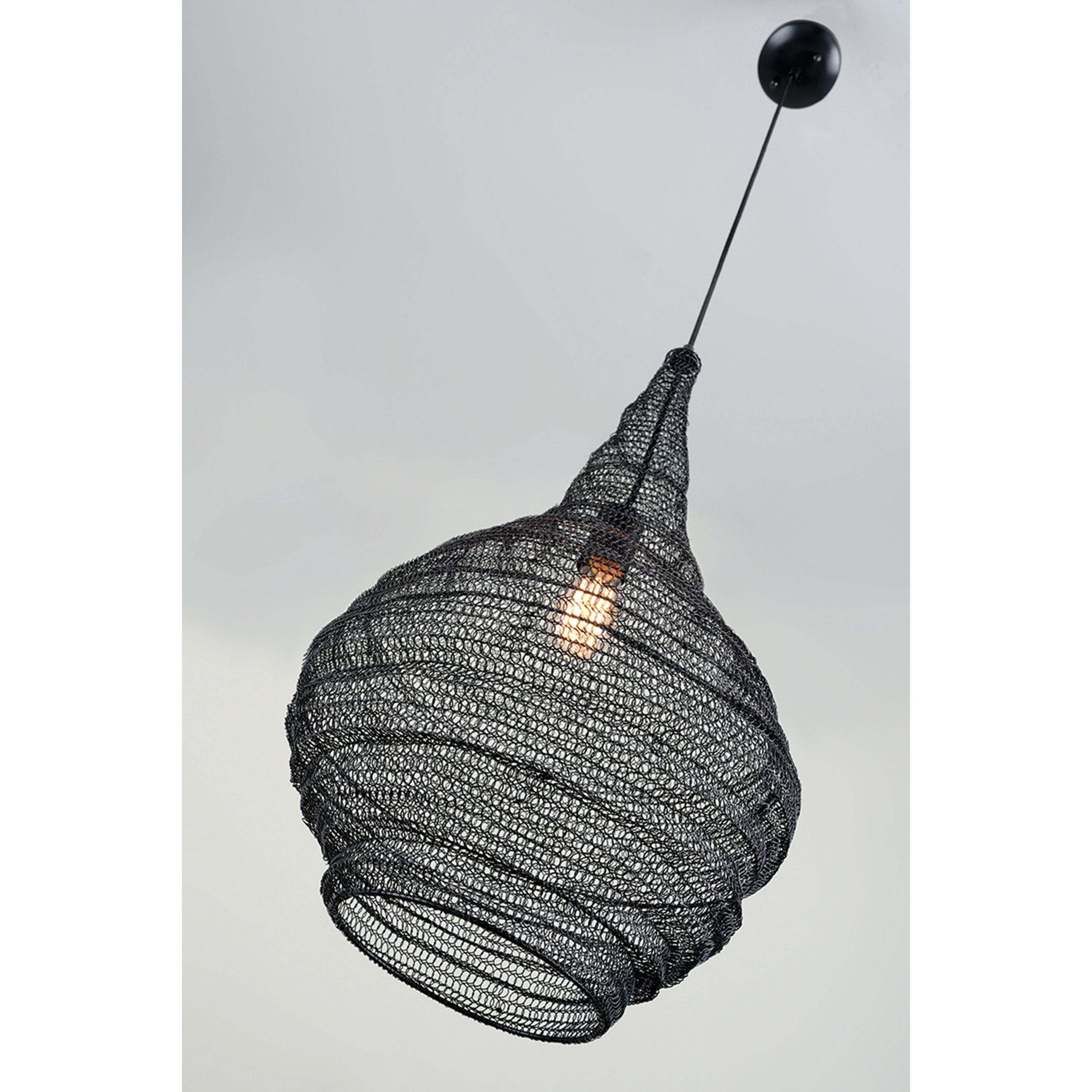 Wabi Sabi 1 Light 16 inch Soft Black Pendant Ceiling Light