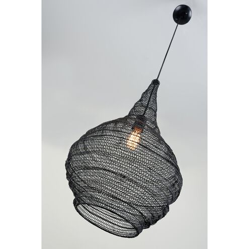 Wabi Sabi 1 Light 16 inch Soft Black Pendant Ceiling Light