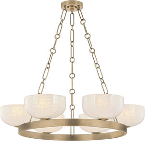 Caelum 6 Light 32.25 inch Patina Brass Chandelier Ceiling Light