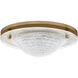 Halston LED 14 inch Patina Brass Flush Mount Ceiling Light
