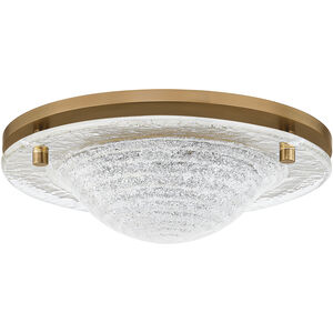Halston LED 14 inch Patina Brass Flush Mount Ceiling Light