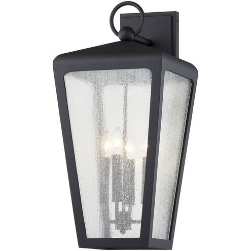 Mariden 4 Light 26 inch Textured Black Outdoor Wall Sconce
