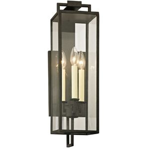 Beckham 3 Light 22 inch Forged Iron Outdoor Wall Sconce 