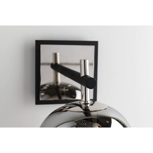 Iliad 1 Light 7.25 inch Carbide Black and Polished Nickel Wall Sconce Wall Light