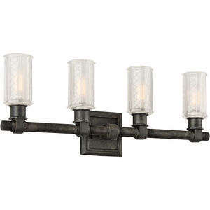 Vault 4 Light 24 inch Aged Pewter Bath And Vanity Wall Light