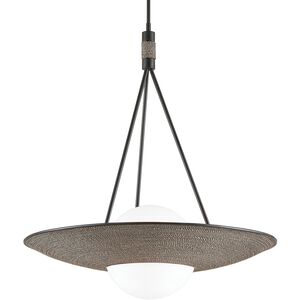 Marius 1 Light 32 inch Textured Black/Grey Rope Pendant Ceiling Light in  Large , Large